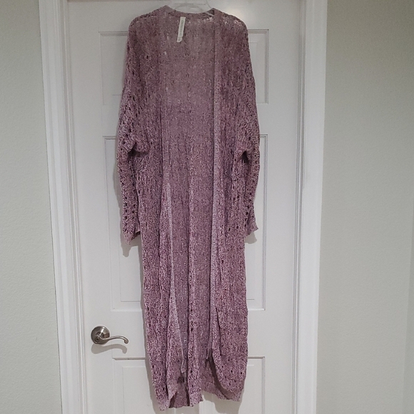 Aeropostal Pink Knit Long Cardigan Women's sz Xl - Picture 1 of 4